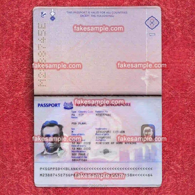 Italy and Brazil Passport Fake Template